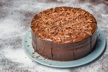 chocolate cake on a plate