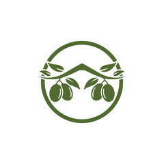Olive logo template vector icon illustration design