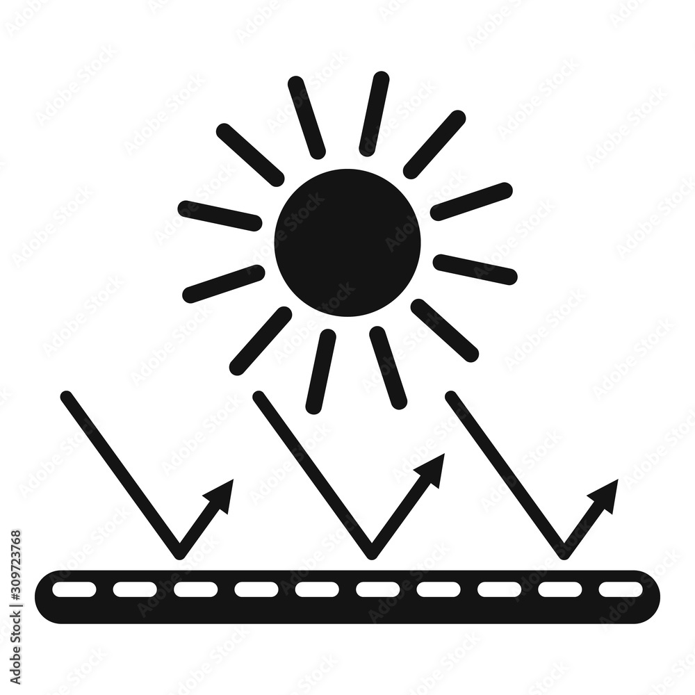 Poster sunscreen fabric feature icon. simple illustration of sunscreen fabric feature vector icon for web d