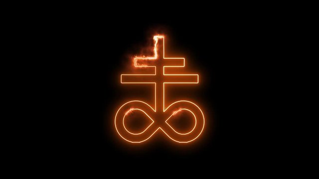 Leviathan Cross alchemical symbol for sulphur, associated with the fire and brimstone of Hell. 