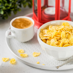 Cornflakes, Milk and Coffee