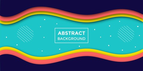 Colorful 3d Papercut illustration background