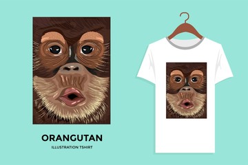 Character Orangutan illustration