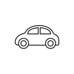 Fototapeta na wymiar Car icon in flat style. Automobile vehicle vector illustration on white isolated background. Sedan business concept.