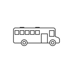 Bus icon in flat style. Coach vector illustration on white isolated background. Autobus vehicle business concept.