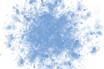 Abstract blue watercolor on white background