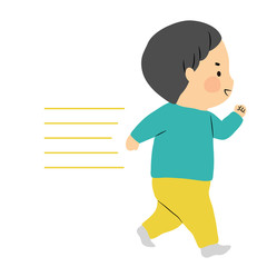 嬉しそうに走り出すこども