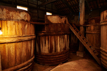 Japanese traditional soy sauce factory 