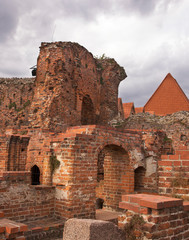 Ruins of teutonic castle in Torun.  Poland