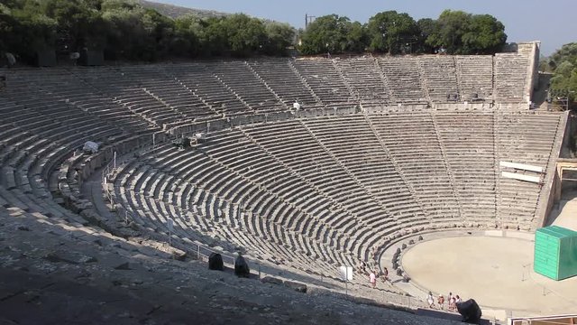 The ancient theater of Epidaurus (or "Epidavros"), Argolida prefecture, Peloponnese, Greece.