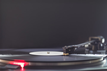 Fototapeta na wymiar vinyl record on a turntable