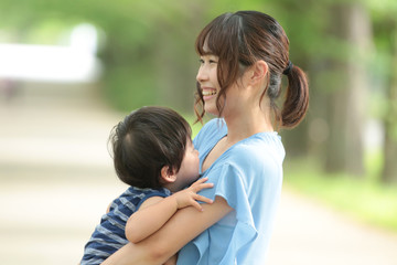 Fototapeta premium 笑顔の親子