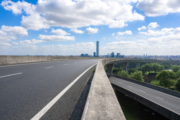 road and blue sky