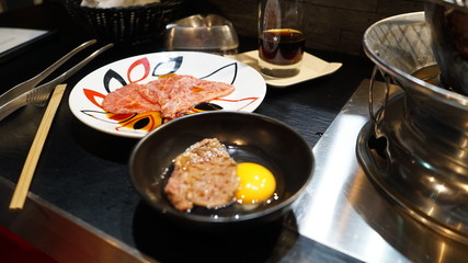 Koreanisches Restaurant - Fleisch mit Ei