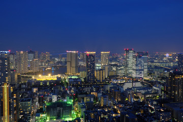 東京晴海の俯瞰夜景