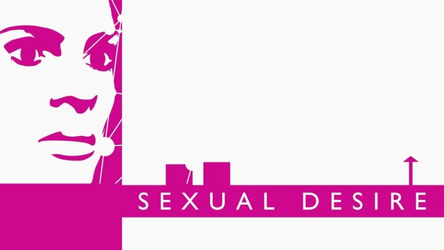 Sexual desire level chart. Health care concept. Woman face silhouette.