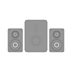 Fototapeta premium Stereo speaker system icon.