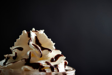 chocolate cake with cream