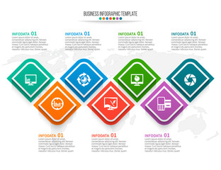 Abstract 3D Paper Infographics. Business template .Vector illustration