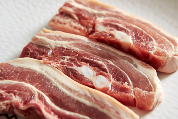 Samgyeopsal, Korean raw pork belly 