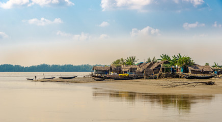 Joymoni village on the banks of the river Sela in Sundarbans national park - Bangladesh