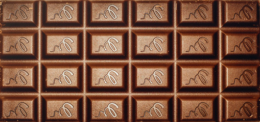 chocolate bar top view