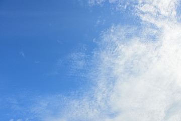 Blue sky white cloud white background. Beautiful sky and clouds in the afternoon.