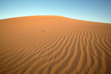 Fototapeta na wymiar Sand Dunes of Ica Desert, Close to Huacachina Oasis. Ica, Peru.