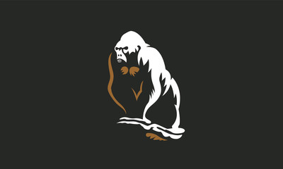 Modern Gorilla vector logo. The logo is ideal for a company that wants to convey security, reliability and confidence. 