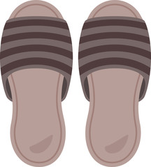 つま先が開いたシンプルなスリッパ