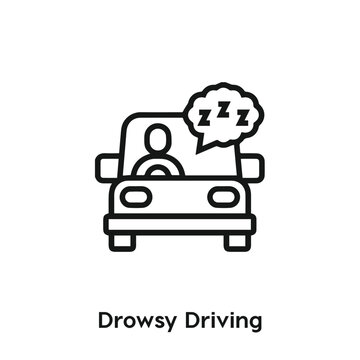 drowsy driving icon vector. drowsy driving icon vector symbol illustration. Modern simple vector icon for your design. sleepy night drunk icon vector	