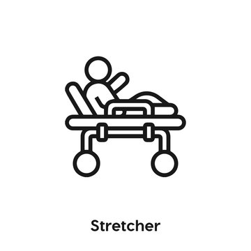 Stretcher icon vector. ambulance hospital icon vector symbol illustration. Modern simple vector icon for your design. ambulance hospital icon vector	