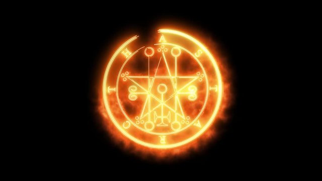Animation of the energy flow which sketches the symbol of Satan It's perfect to use with your VJ scene, metal and gothic festivals, Halloween parties or shows.