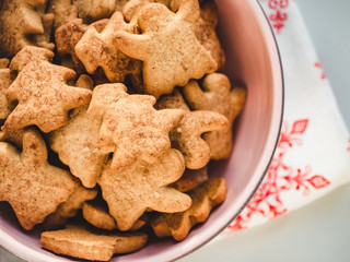 Fresh, fragrant homemade pastries. Close-up, side view. Tasty and healthy eating concept