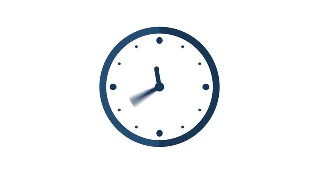 Clock icon. Vector simple modern wall clock Working time alert.