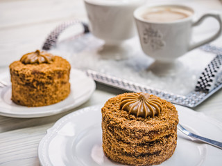 Fresh, fragrant homemade pastries. Close-up, side view. Tasty and healthy eating concept