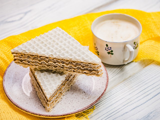 Fresh, fragrant homemade pastries. Close-up, side view. Tasty and healthy eating concept