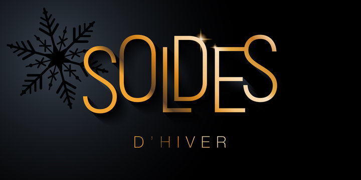 Étiquette soldes d'hiver. Promotion et prix bas.