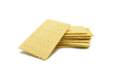 Cheese shake biscuit isolated on white background.