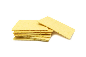 Fototapeta premium Cheese shake biscuit isolated on white background.