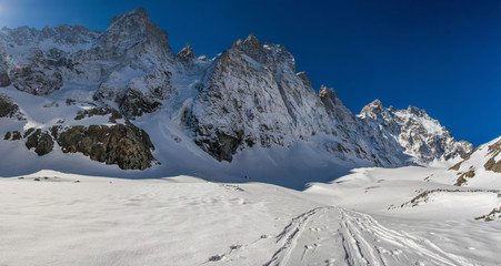 Panorama Ecrins Black Glacier South Alps