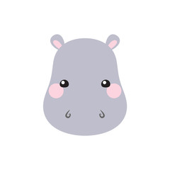 Cute hippo face