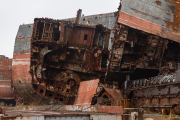 excavator on construction site