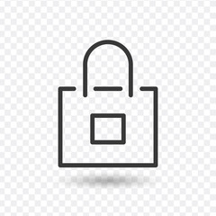 Shopping Bag icon. Stock Vector illustration isolated on white background.