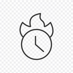 fire flame - hot time icon. Stock Vector illustration isolated on white background.
