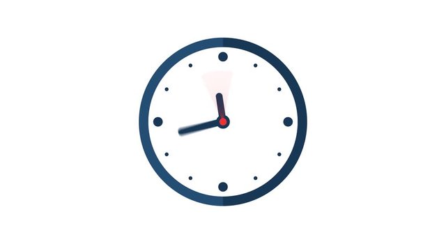Clock icon. Vector simple modern wall clock Working time alert.