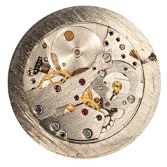 clockwork vintage mechanical watch, high resolution and detail