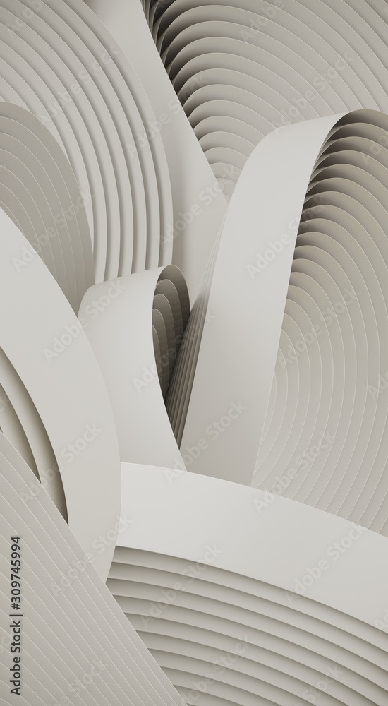 Poster minimal abstract background for product presentation. grey circular geometry shape. 3d rendering ill