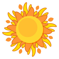 Sun Symbol Illustrations Suitable For Greeting Card, Poster Or T-shirt Printing.