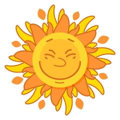 Sun Symbol Illustrations Suitable For Greeting Card, Poster Or T-shirt Printing.